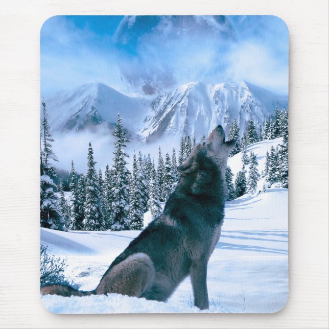 Wolf Call Mouse Pad (Front)