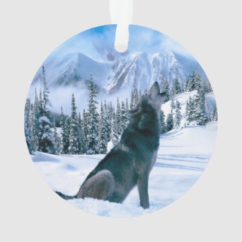 Wolf Call Ornament by CaptainScratch at Zazzle