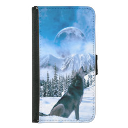 Wolf Call Samsung Galaxy S5 Wallet Case