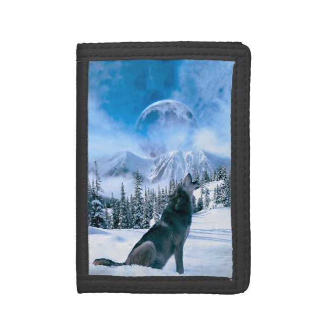 Wolf Call Tri-fold Wallet (Front Vertical)