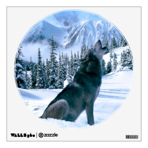 Wolf Call Wall Sticker