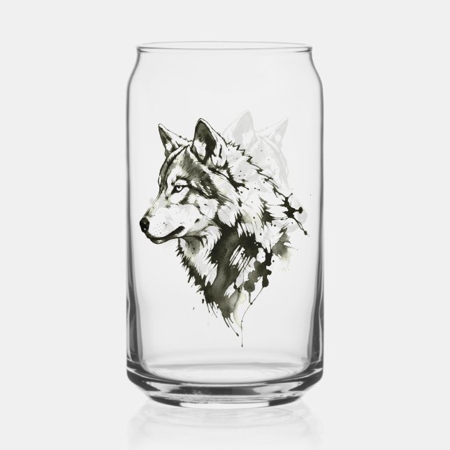 Wolf Can Glass (Front)