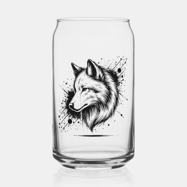 Wolf Can Glass (Front)