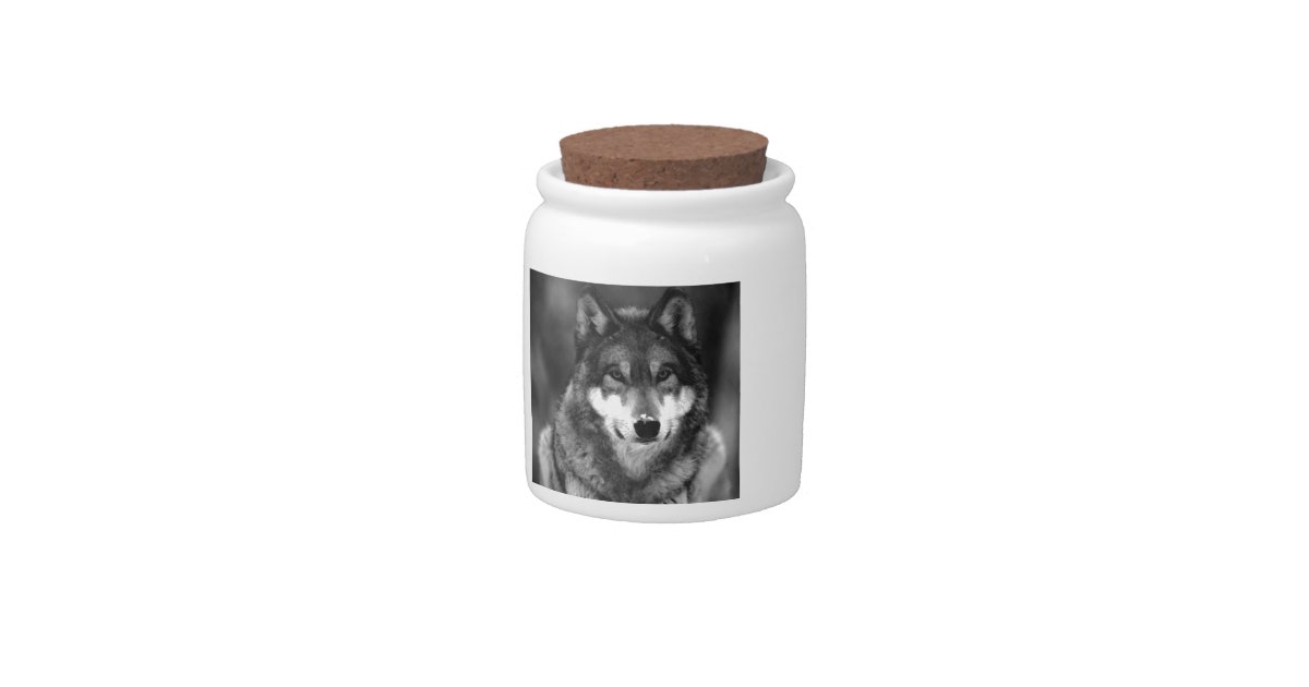 Wolf Candy Jar | Zazzle