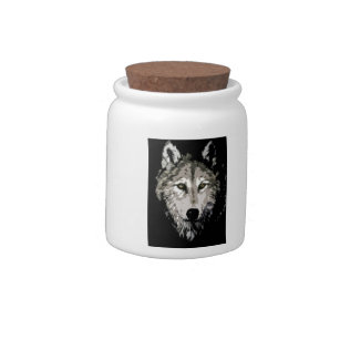 Wolf Candy Jar