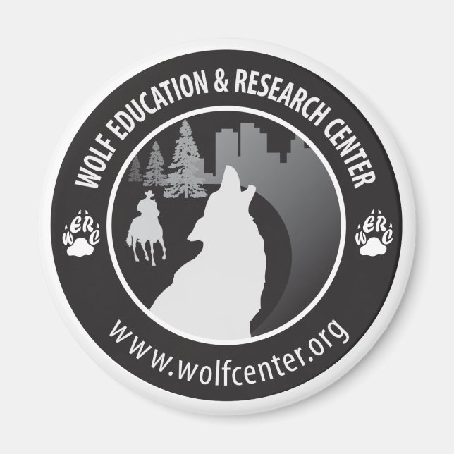Wolf Center Magnet (Front)