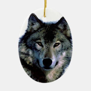 Wolf Ceramic Ornament