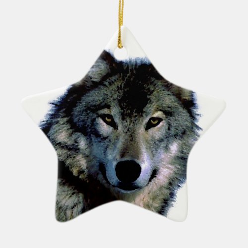 Wolf Ceramic Ornament