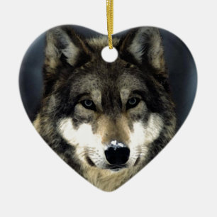 Wolf Ceramic Ornament