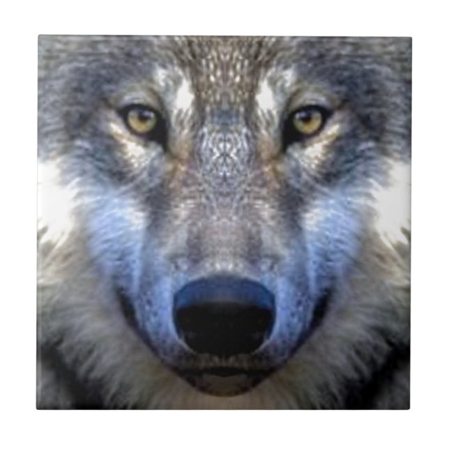 Wolf Ceramic Tile (Front)
