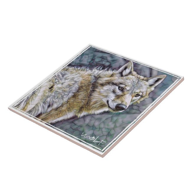 Wolf Ceramic Tile (Side)
