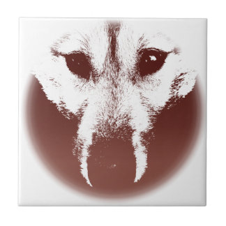Wolf Ceramic Tile Wolf Pup Sled Dog Decor