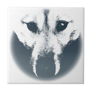 Wolf Ceramic Tile Wolf Pup Sled Dog Decor