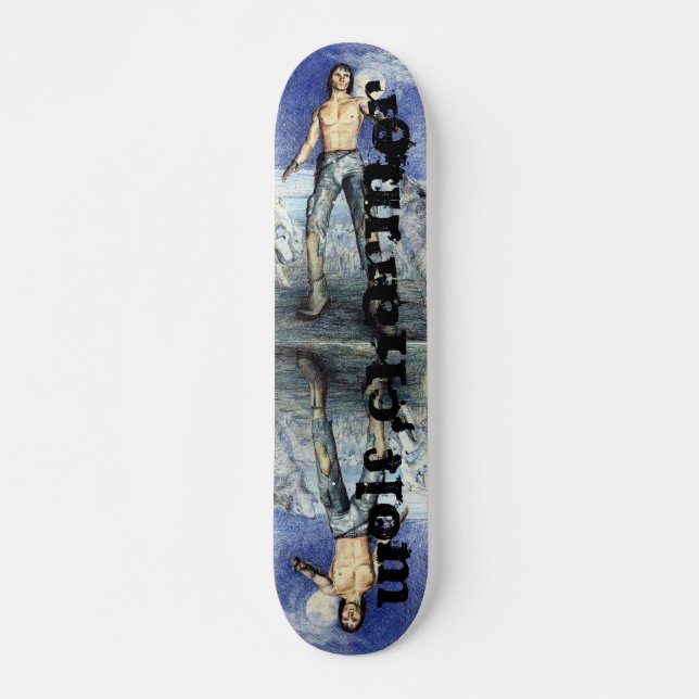 Wolf Charmer Fantasy Scateboard Skateboard Deck (Front)