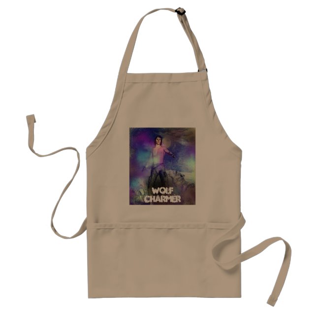 Wolf-Charmer fantasy science fiction Adult Apron (Front)
