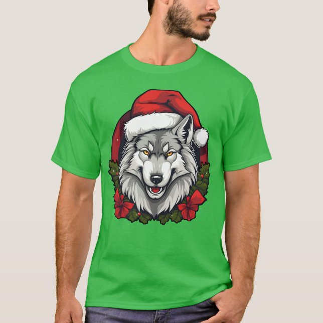Wolf Christmas family T-Shirt (Front)