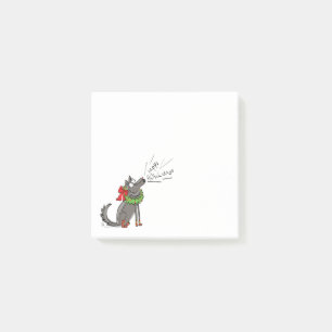 Wolf Christmas Funny Cute Kids Post-it Notes