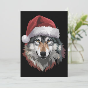 Wolf Christmas Funny Xmas Gift Animal Lovers Invitation