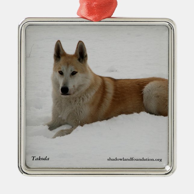 Wolf Christmas Tree Ornament (Front)