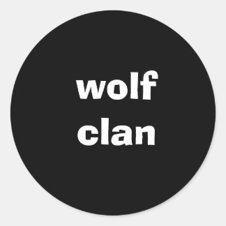 wolf clan classic round sticker