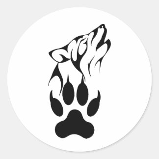 Wolf classic product classic round sticker