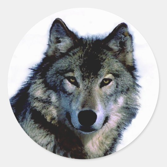 Wolf Classic Round Sticker | Zazzle.com