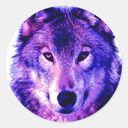 Wolf Classic Round Sticker