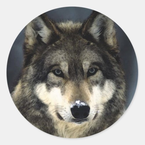 Wolf Classic Round Sticker