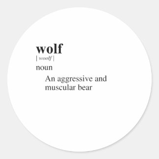 WOLF CLASSIC ROUND STICKER