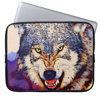 WOLF CLOSE-UP Laptop Sleeve