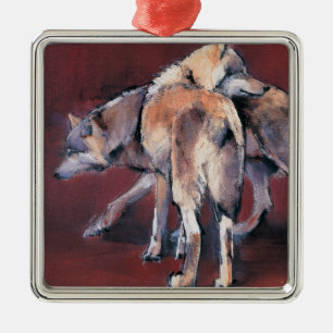 Wolf Composition 2001 Metal Ornament