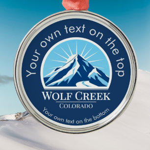 Wolf Creek Colorado medal  Metal Ornament