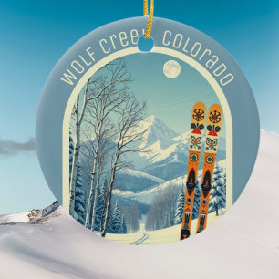 Wolf Creek Colorado ski souvenir  Ceramic Ornament