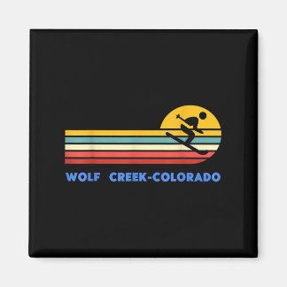 Wolf Creek Colorado Skiing Skier Ski Retro Sunset  Magnet