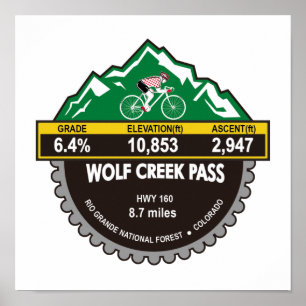 WOLF CREEK PASS- RIO GRANDE NF, CO -"MOUNTAIN" POSTER