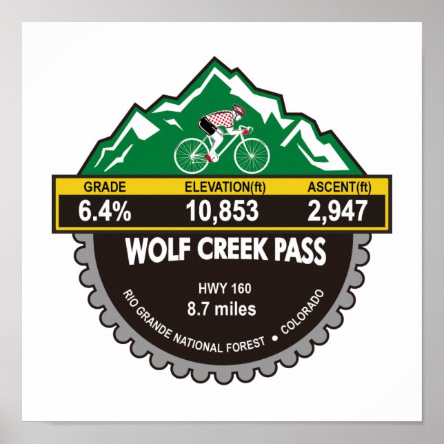 WOLF CREEK PASS- RIO GRANDE NF, CO -"MOUNTAIN" POSTER (Front)