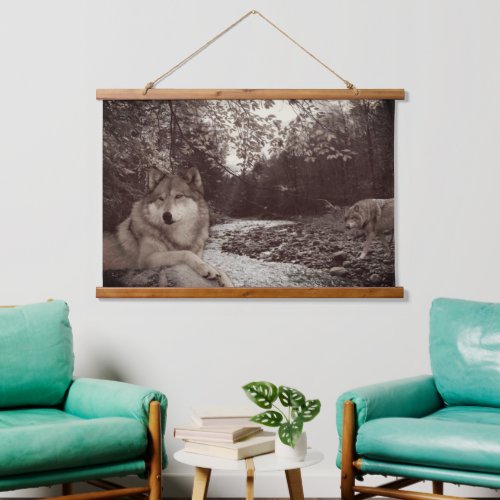 Wolf Creek River Cabin Farmhouse Art Hanging Tapestry
