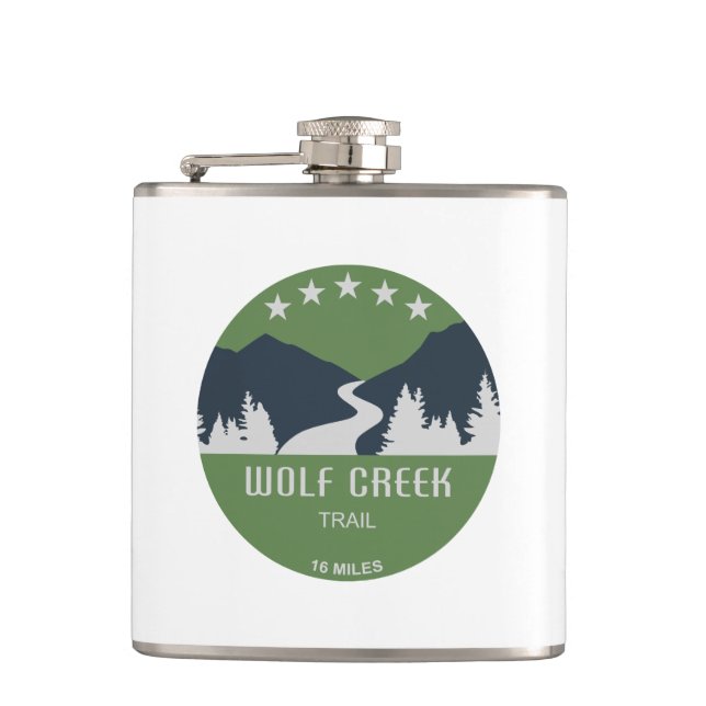 Wolf Creek Trail Dayton Ohio Flask (Front)