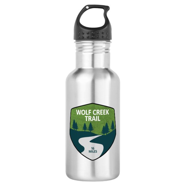 Wolf Creek Trail Dayton Ohio Stainless Steel Water Bottle (Front)