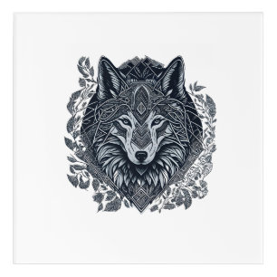 Wolf Cubism Tribal Art