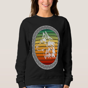 Wolf Custom Sunset Celtic Tribal Wolf Sweatshirt