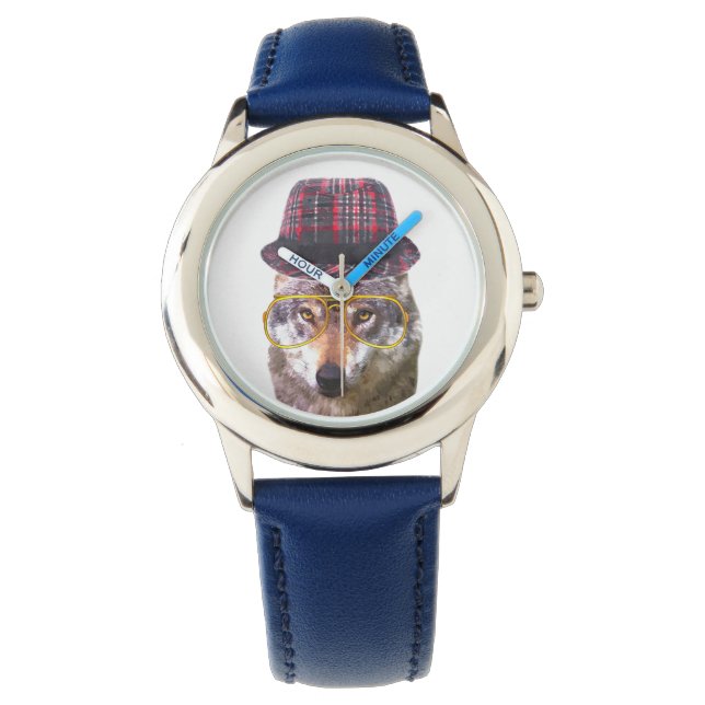 Wolf cute and funny animal boy kids children watch (Front)