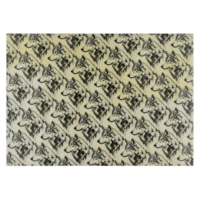 Wolf Cutting Board (Front)