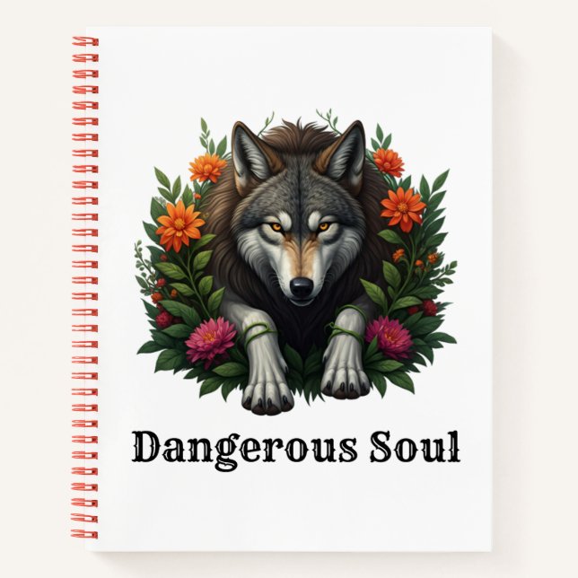 Wolf Dangerous Soul Notebook (Front)
