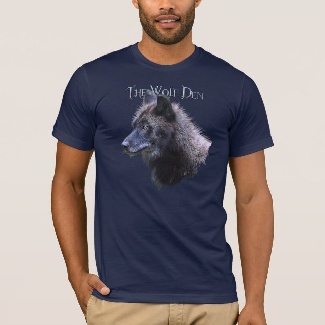 Wolf Den Grey Wolf Head Wildlife T-Shirt (Front)