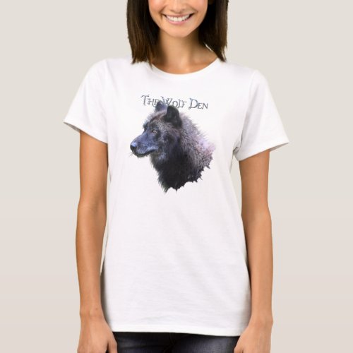 Wolf Den Grey Wolf Head Wildlife T_Shirt