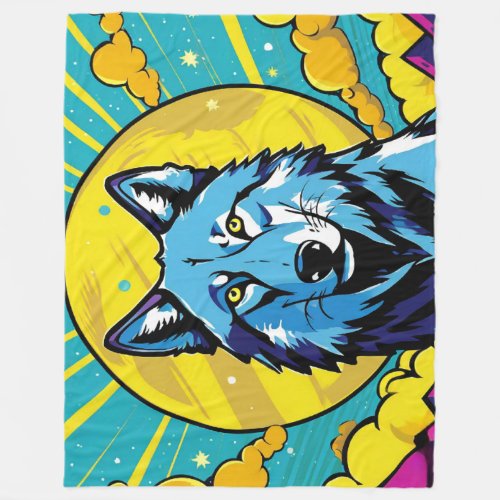 Wolf Design  Fleece Blanket