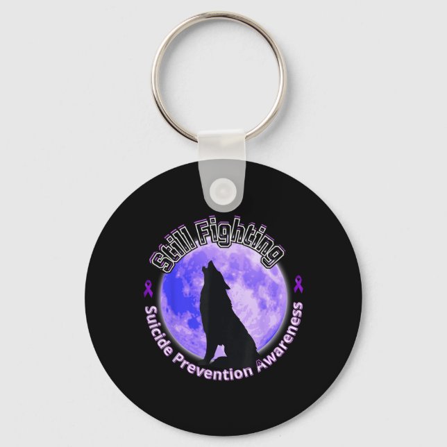 Wolf Design Keychain (Front)
