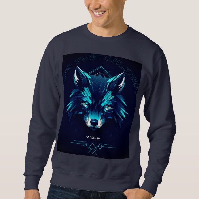 wolf design sweatshirt (Front)