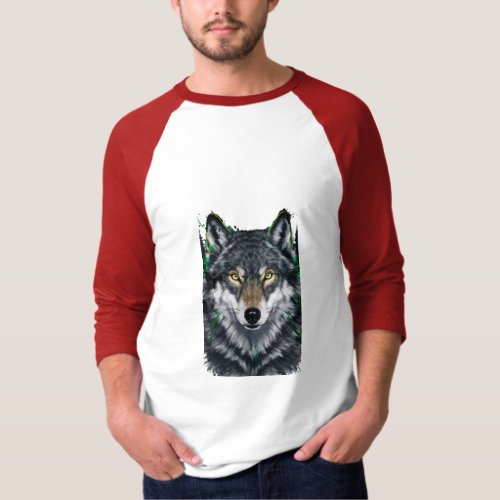Wolf design T_shirt 